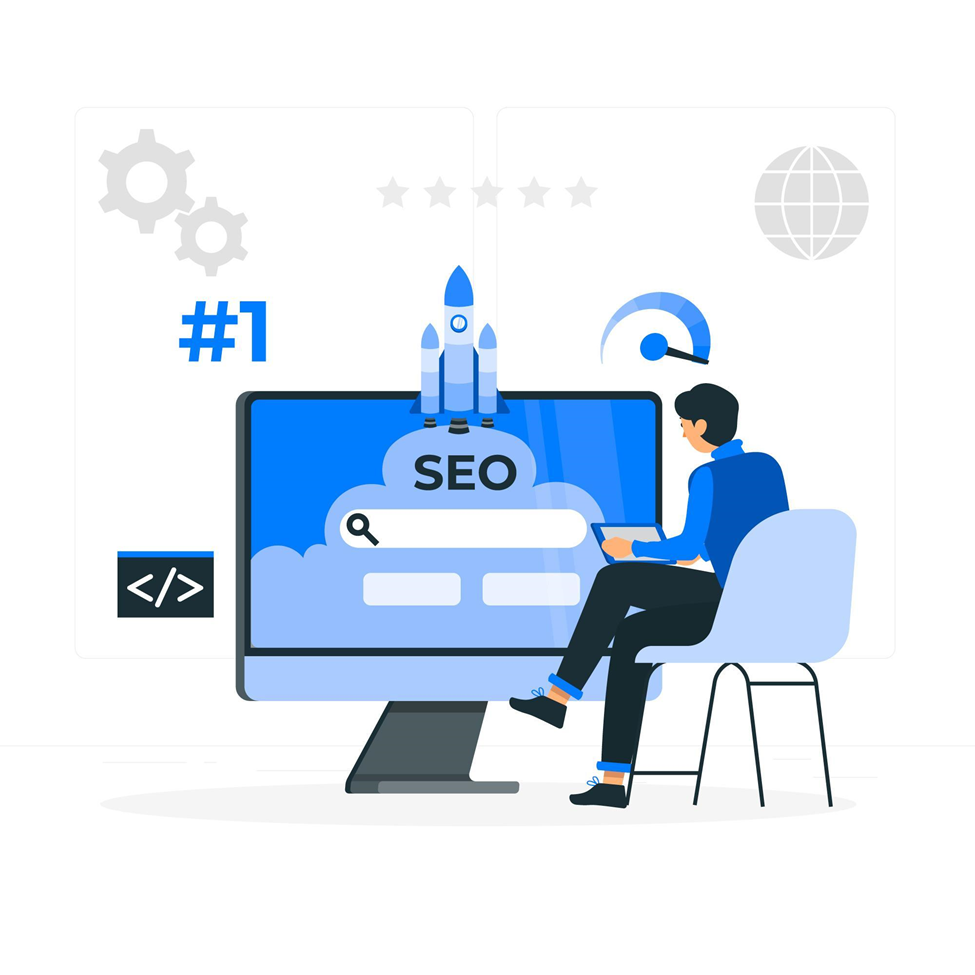 SEO services - a vector image