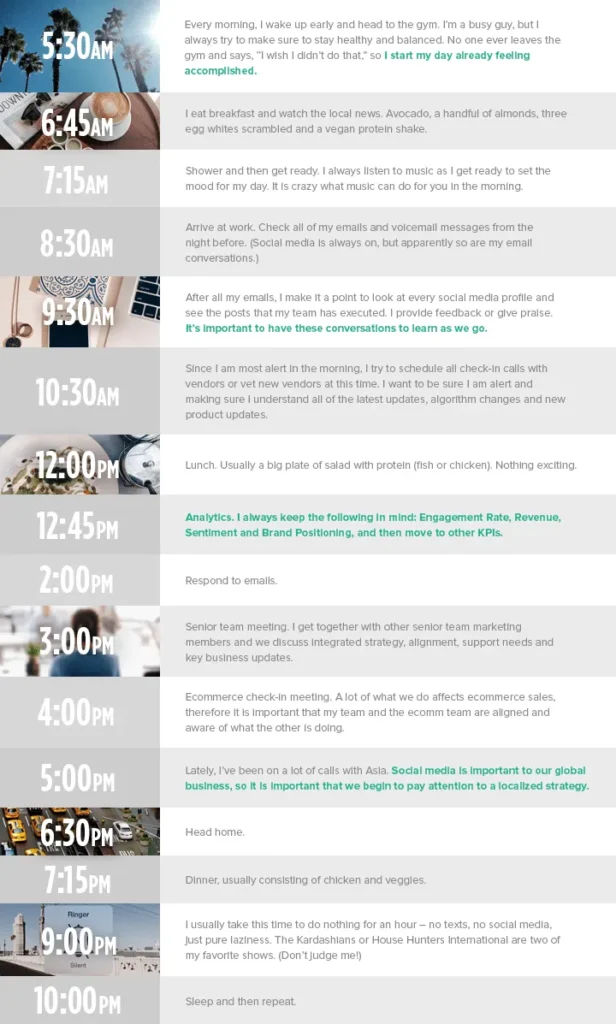 Inside a social media manager’s schedule