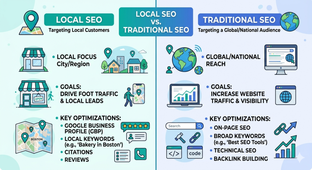 Local SEO vs. Traditional SEO in miami