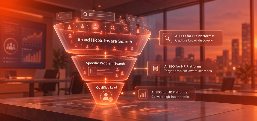 How AI SEO for HR platforms turns specific searches into qualified HR software leads.